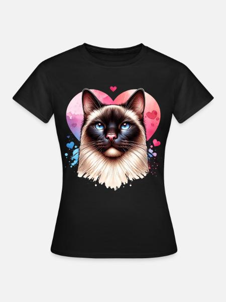 Siamkatze - Frauen T-Shirt - Schwarz