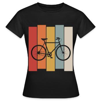 Retro Fahrrad Design, Vintage Bike Radfahrer - Frauen T-Shirt - Schwarz - Vorne - AI Model Female 172 dark (172cm)