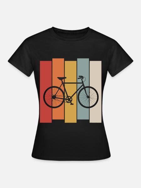 Retro Bicycle Design, Vintage Bike Cyclist - Women's T-Shirt - black