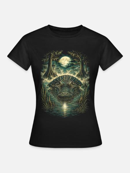 Sumpf Alligator - Frauen T-Shirt - Schwarz