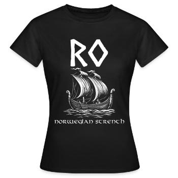 Viking Game Day Shirt, Norwegen Fussball Fan Gesch - Frauen T-Shirt - Schwarz - Vorne - AI Model Female 172 dark (172cm)