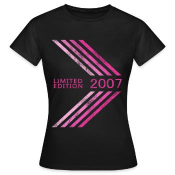 2007 Limited Edition Geburtstag Mädchen - Frauen T-Shirt - Schwarz - Vorne - AI Model Female 172 dark (172cm)