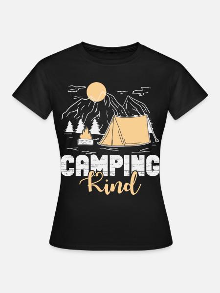 Camping Tentes pour enfants Campeurs Camping Tente Camp - T-shirt Femme - noir
