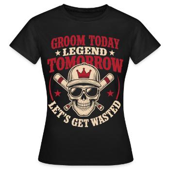 Épouser aujourd’hui Légende Demain - T-shirt Femme - noir - Devant - AI Model Female 172 dark (172cm)