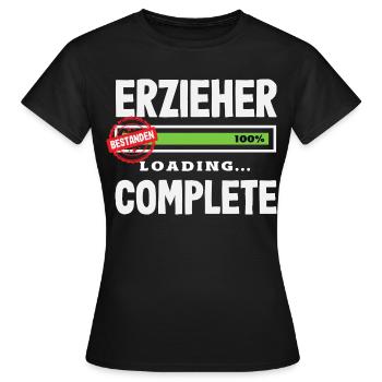 Erzieher Bestanden Abschluss Prüfung Kita Spruch - Frauen T-Shirt - Schwarz - Vorne - AI Model Female 172 dark (172cm)