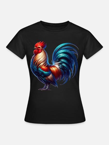 Hahn - Frauen T-Shirt - Schwarz