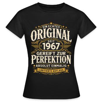 59. Geburtstag Geschenk Mann Original Vintage 1967 - Frauen T-Shirt - Schwarz - Vorne - AI Model Female 172 dark (172cm)