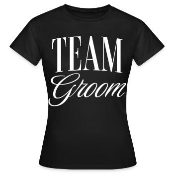 Team Groom - Women's T-Shirt - black - Front - AI Model Female 172 dark (172cm)