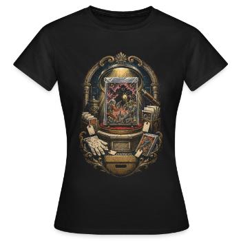 Comic Sammler - Frauen T-Shirt - Schwarz - Vorne - AI Model Female 172 dark (172cm)