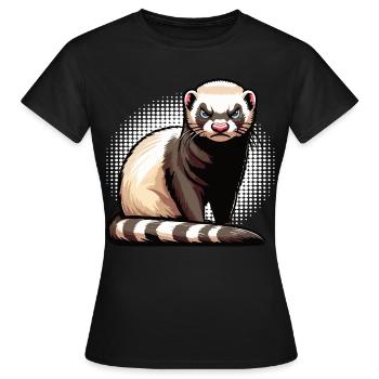 ferret ferret holder ferret owner - Women's T-Shirt - black - Front - AI Model Female 172 dark (172cm)