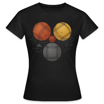 Pétanque Mesure Du Point Jeu De Boules - T-shirt Femme - noir - Devant - AI Model Female 172 dark (172cm)