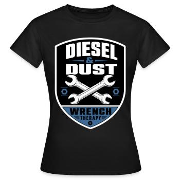 Diesel & Dust pour la mécanique et la mécanique - T-shirt Femme - noir - Devant - AI Model Female 172 dark (172cm)