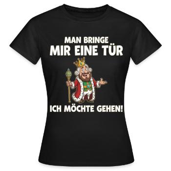 Königliche Türbitte Geh Jetzt - Frauen T-Shirt - Schwarz - Vorne - AI Model Female 172 dark (172cm)