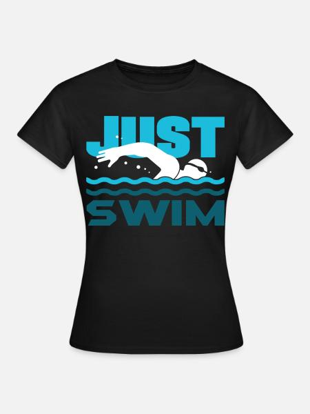 Lustige Schwimmer Sprüche & Schwimmverein Design - Frauen T-Shirt - Schwarz