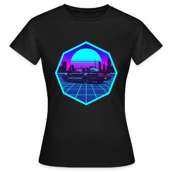 Cyber Ghost — Rotary Legend in the Neon Void - Women's T-Shirt - black - Front - AI Model Female 172 dark (172cm)