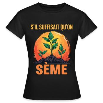 Jardinier Cadeau humour personnalisé - T-shirt Femme - noir - Devant - AI Model Female 172 dark (172cm)