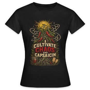 Cultivateurs de piments cultivant des piments - T-shirt Femme - noir - Devant - AI Model Female 172 dark (172cm)