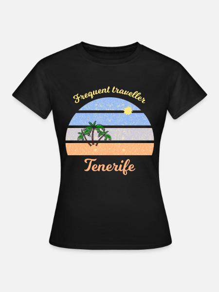 Häufiger Reisender Teneriffa - Frauen T-Shirt - Schwarz