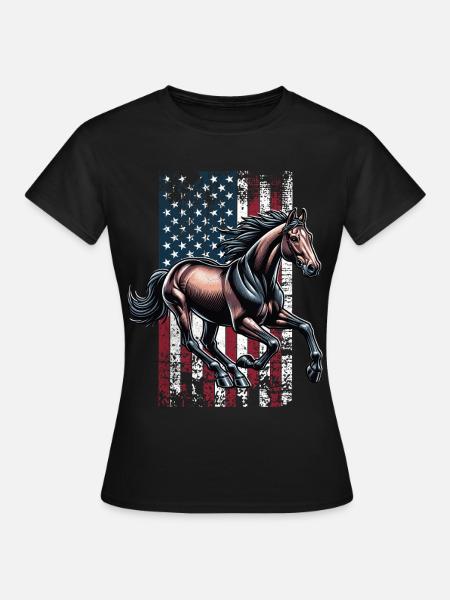 Standardbred US Traber - Frauen T-Shirt - Schwarz