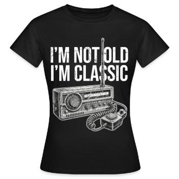 Pas une vieille radio classique - T-shirt Femme - noir - Devant - AI Model Female 172 dark (172cm)