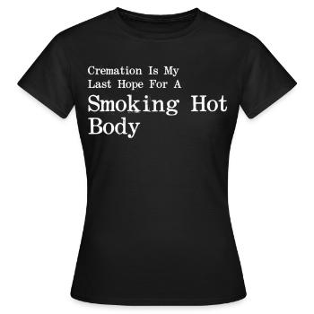 Dernier espoir pour un corps brûlant - T-shirt Femme - noir - Devant - AI Model Female 172 dark (172cm)