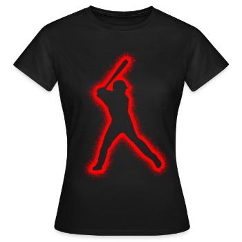 Baseball garçons joueurs de baseball masculins - T-shirt Femme - noir - Devant - AI Model Female 172 dark (172cm)