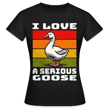 Goose Gans - T-shirt Femme - noir - Devant - AI Model Female 172 dark (172cm)