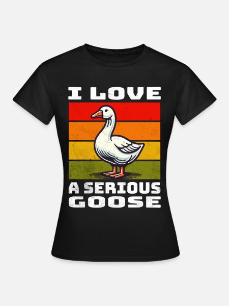 Goose Gans - Frauen T-Shirt - Schwarz