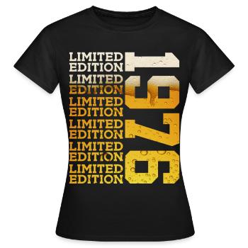 LIMITED EDITION 1976 BEER 50TH BIRTHDAY - Women's T-Shirt - black - Front - AI Model Female 172 dark (172cm)