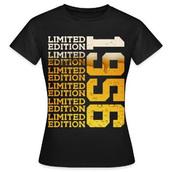 LIMITED EDITION 1956 BEER 70TH BIRTHDAY - Women's T-Shirt - black - Front - AI Model Female 172 dark (172cm)