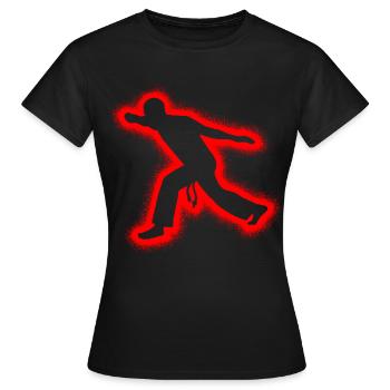 Capoerista Arts Martiaux Enfants Capoeira - T-shirt Femme - noir - Devant - AI Model Female 172 dark (172cm)