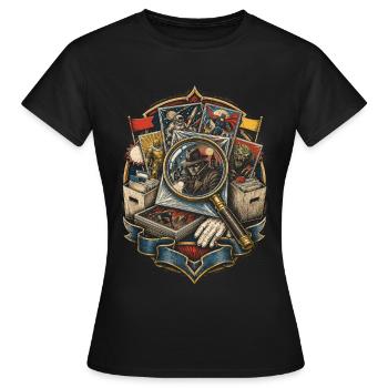 Comic Sammler - Frauen T-Shirt - Schwarz - Vorne - AI Model Female 172 dark (172cm)