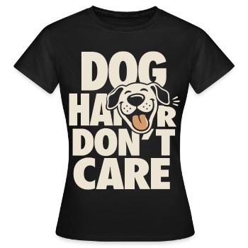 Chien en poil de chien s’en fiche, avec des lunettes de soleil - T-shirt Femme - noir - Devant - AI Model Female 172 dark (172cm)