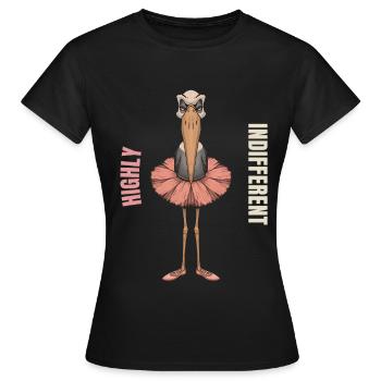 Ballerine flamant rose en tutu - T-shirt Femme - noir - Devant - AI Model Female 172 dark (172cm)