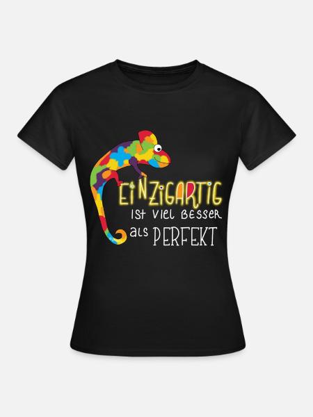einzigartiges Chamäleon - Frauen T-Shirt - Schwarz