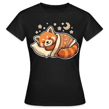 Panda dort - T-shirt Femme - noir - Devant - AI Model Female 172 dark (172cm)