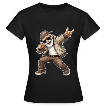 Retraité - T-shirt Femme - noir - Devant - AI Model Female 172 dark (172cm)