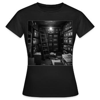 Archives du mystère sur les opossums sur la faune et les animaux sauvages - T-shirt Femme - noir - Devant - AI Model Female 172 dark (172cm)