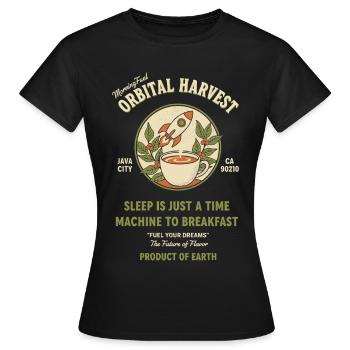 Breakfast Sleep Is Just A Time Machine - Women's T-Shirt - black - Front - AI Model Female 172 dark (172cm)