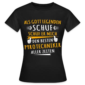Pyrotechniker - Frauen T-Shirt - Schwarz - Vorne - AI Model Female 172 dark (172cm)