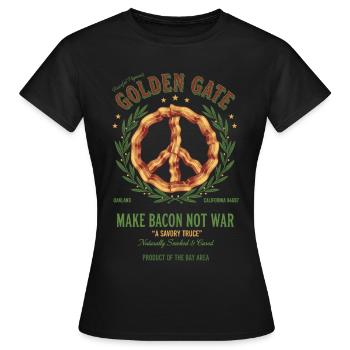 Frühstück Lustiger Brunch Kaffee Speckessen Frühstück - Frauen T-Shirt - Schwarz - Vorne - AI Model Female 172 dark (172cm)