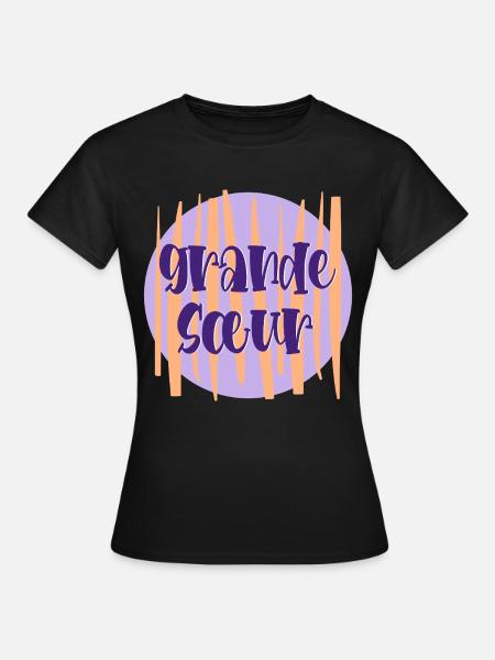 Große Schwester Frankreich - Frauen T-Shirt - Schwarz