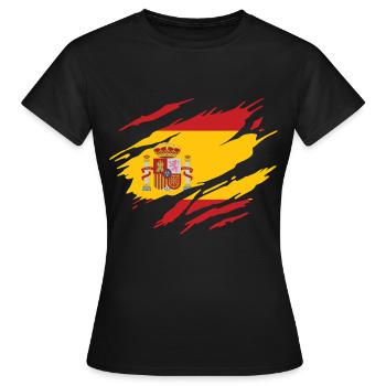 Espagne drapeau espagnol - T-shirt Femme - noir - Devant - AI Model Female 172 dark (172cm)