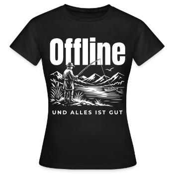 Offline Genuss - Frauen T-Shirt - Schwarz - Vorne - AI Model Female 172 dark (172cm)
