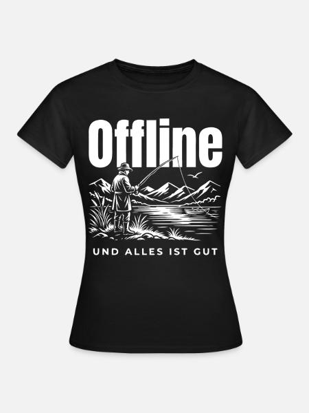 Offline Genuss - Frauen T-Shirt - Schwarz