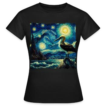 Nuit étoilée de Nazca Booby - T-shirt Femme - noir - Devant - AI Model Female 172 dark (172cm)