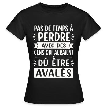 Homme Femme Cadeau humour personnalisé - T-shirt Femme - noir - Devant - AI Model Female 172 dark (172cm)