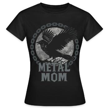 Metal Mom Raven Gift Heavy Metal Woman - Women's T-Shirt - black - Front - AI Model Female 172 dark (172cm)