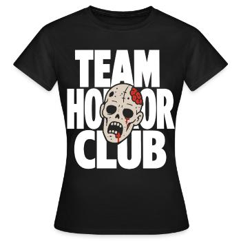 Équipe Horror Club Zombie Head - T-shirt Femme - noir - Devant - AI Model Female 172 dark (172cm)