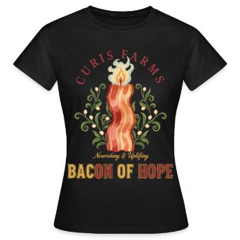 Breakfast Bacon Of Hope Brunch Café Drôle - T-shirt Femme - noir - Devant - AI Model Female 172 dark (172cm)